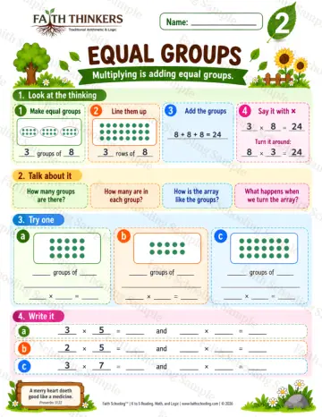 2nd Grade math worksheet — Understanding Multiplication Practice 4