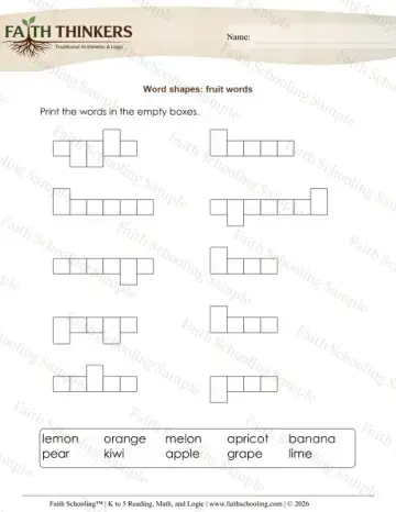 1st Grade math worksheet — 2D Shapes. Word Shapes 9