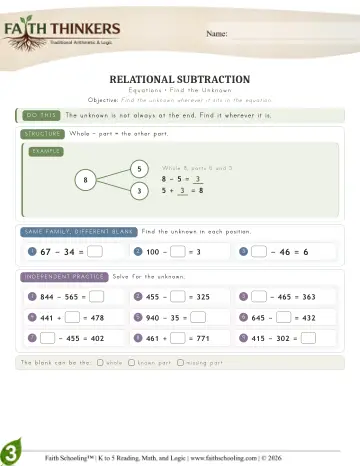 Reasoning & Fluency - Missing (Practice 1)