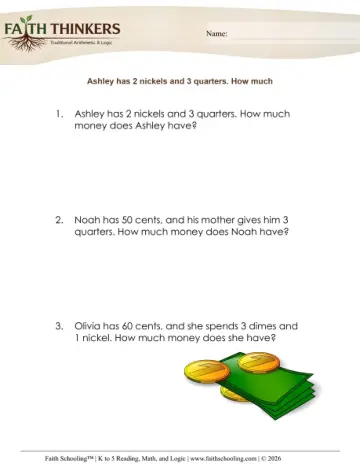 Counting Money Word Problems 5