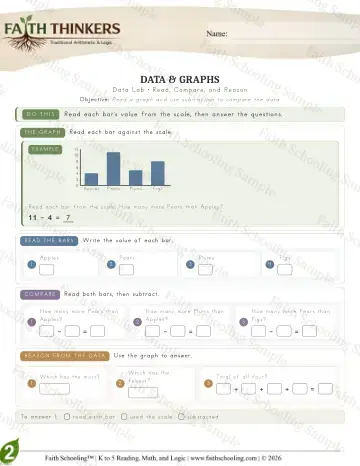 2nd Grade math worksheet — Data (Practice 9)