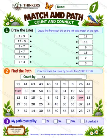 1st Grade math worksheet — Interactive & Puzzles Practice 8