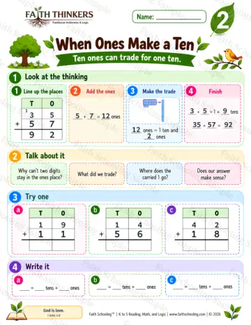 2nd Grade math worksheet — When Ones Make A Ten Practice 9