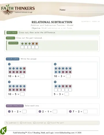 Addition And Subtraction Families (Practice 3)