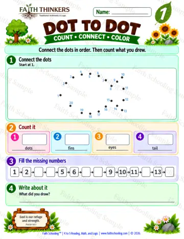1st Grade math worksheet — Dot To Dot Practice 9