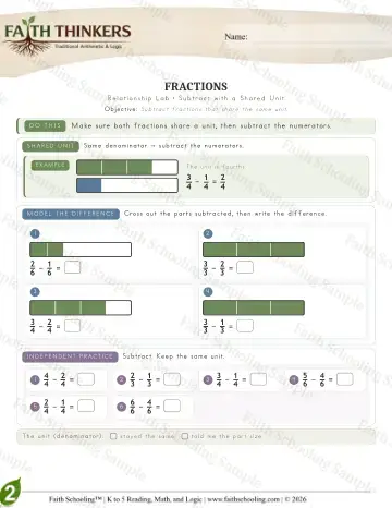 2nd Grade math worksheet — Fractions (Practice 8)