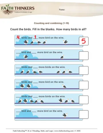 Grade 1 Math: Skip Counting — worksheet preview