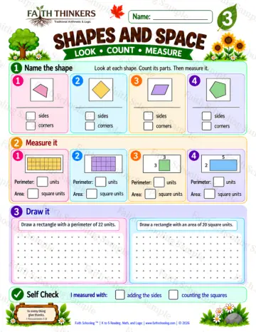 3rd Grade math worksheet — Geometry Practice 6