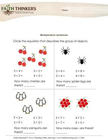 Multiplication Sentences 3