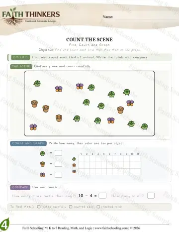 4th Grade math worksheet — Interactive & Puzzles - Countscene (Practice 2)