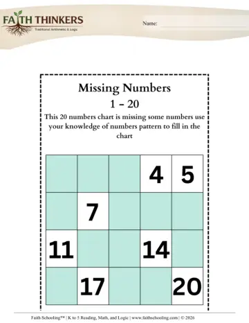 Missing Numbers 01 Page 009