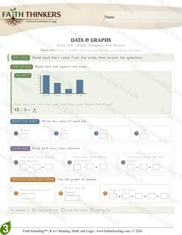 3rd Grade math worksheet — Data (Practice 5)
