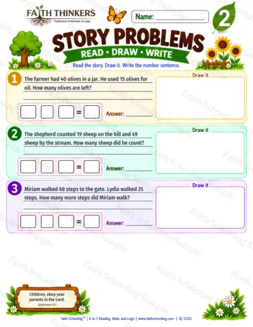 2nd Grade math worksheet — Word Problems Practice 5