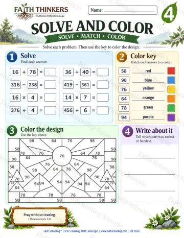 4th Grade math worksheet — Interactive & Puzzles Practice 9