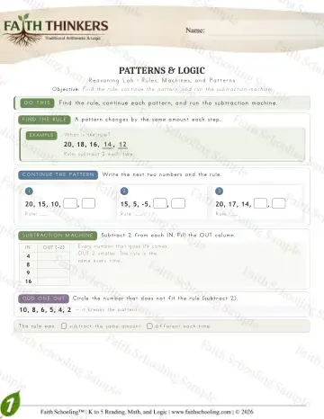 1st Grade math worksheet — Logic (Practice 8)