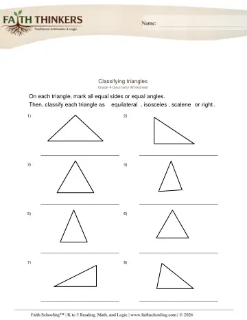 Geometry Classifying Triangles 1