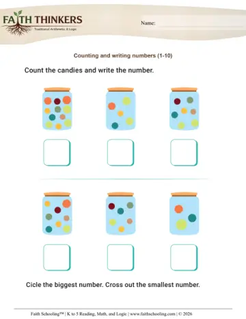 Counting Writing Numbers 2