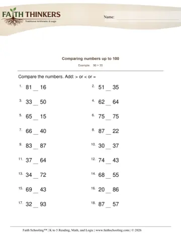 Compare Numbers 2