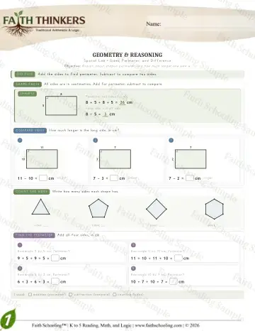 1st Grade math worksheet — Geometry (Practice 8)
