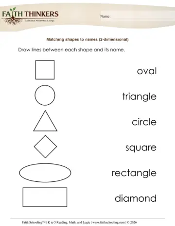 Geometry Match Shapes to Names