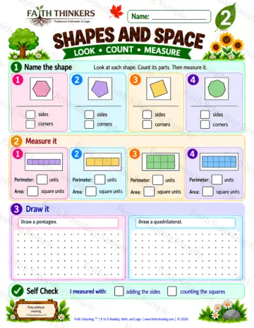 2nd Grade math worksheet — Geometry Practice 5