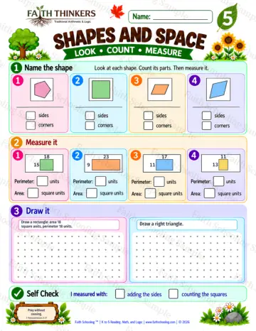 5th Grade math worksheet — Perimeter and Area Practice 8