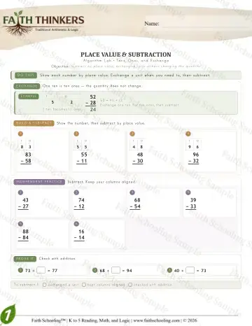 1st Grade math worksheet — Place Value (Practice 4)