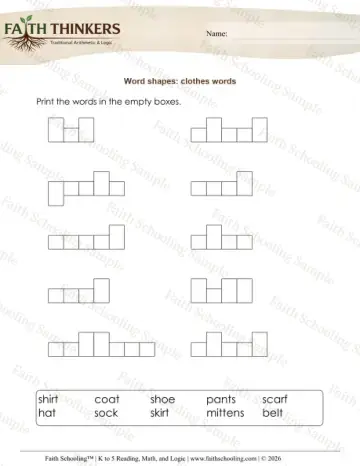 1st Grade math worksheet — 2D Shapes. Word Shapes 10