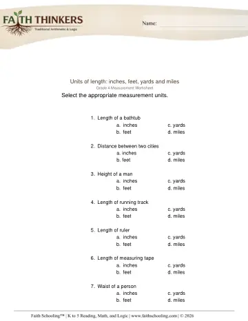 Measurement Units of Length 1
