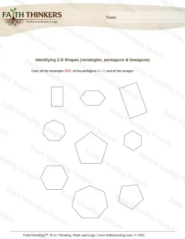 2nd Grade math worksheet — 2D and 3D Shapes. Geometry Identify 2d Shapes 5