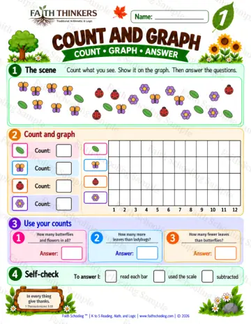 1st Grade math worksheet — Data Practice 9