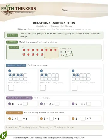 Kindergarten Math: Core Skills — worksheet preview
