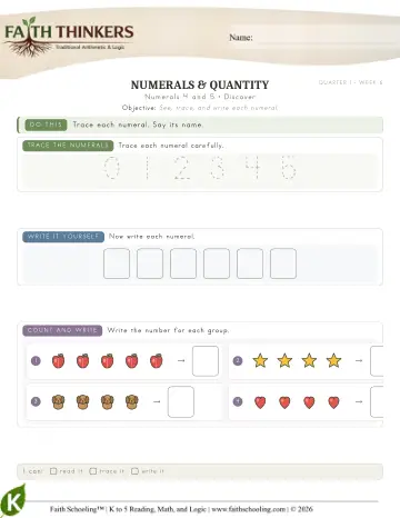 Numerals 4 And 5 (Practice 3)