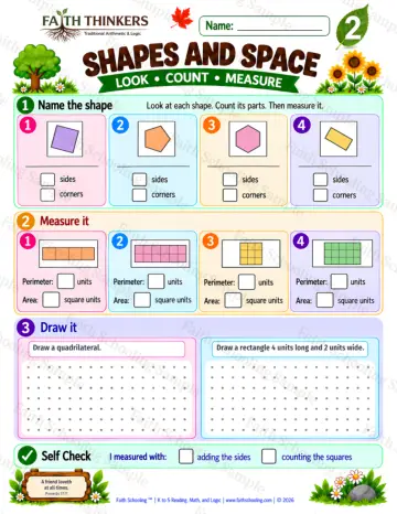 2nd Grade math worksheet — Geometry Practice 4