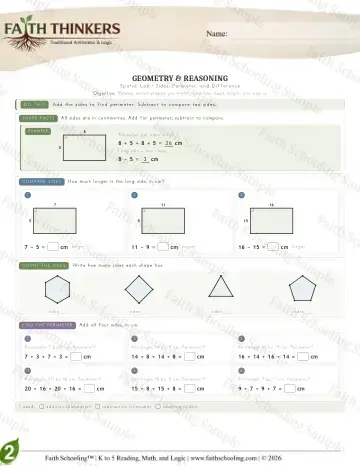 2nd Grade math worksheet — Geometry (Practice 7)