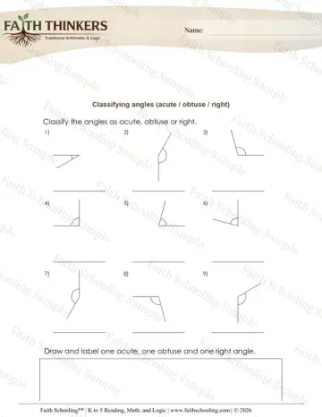 4th Grade math worksheet — Classifying Shapes. Geometry Classifying Angles 2