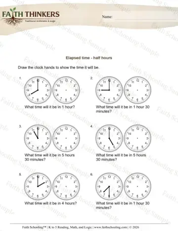 2nd Grade math worksheet — Elapsed Time Forward Hours 7