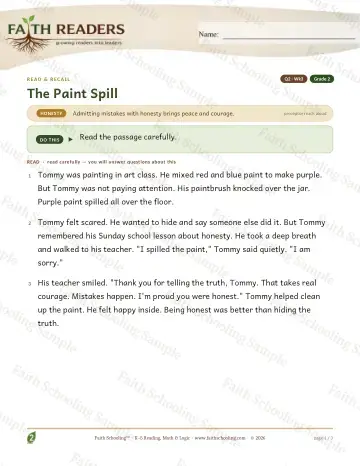2nd Grade reading comprehension worksheet — Reading Comprehension — Read And Recall (Practice 3) (Practice 2)