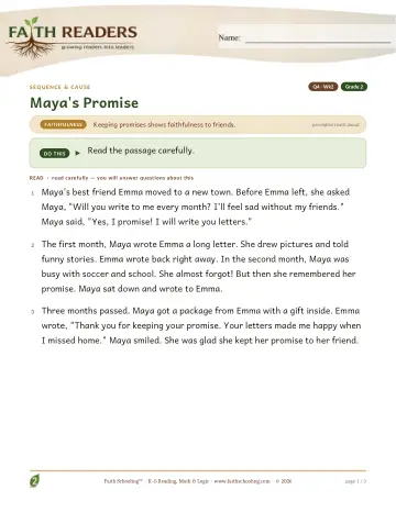 Reading Comprehension — Sequence And Cause (Practice 2) (Practice 1)