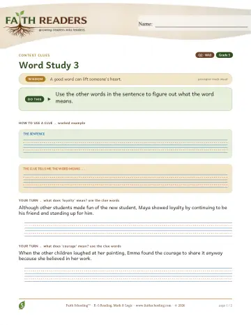 Vocabulary — Context Clues (Practice 3) (Practice 1)