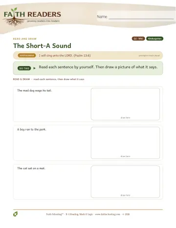 Kindergarten Phonics, Decoding & Spelling Patterns: Word Games & Puzzles — worksheet preview