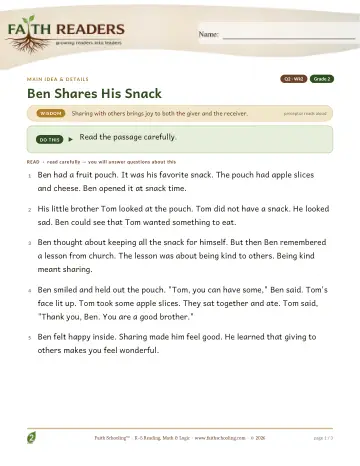 Reading Comprehension — Main Idea And Details (Practice 2) (Practice 1)