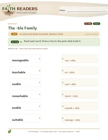 The Ble Family — Match Up (Practice 1)
