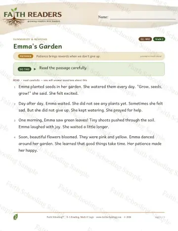 2nd Grade reading comprehension worksheet — Reading Comprehension — Summarize And Respond (Practice 1) (Practice 2)