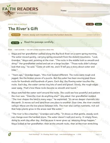 4th Grade reading comprehension worksheet — Reading Comprehension — Main Idea And Details (Practice 2) (Practice 2)