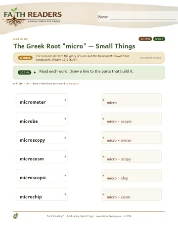 Greek Root Micro — Match Up (Practice 1)