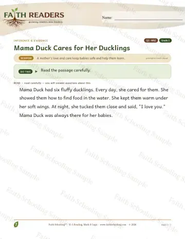 1st Grade reading comprehension worksheet — Reading Comprehension — Inference And Evidence (Practice 2) (Practice 1)