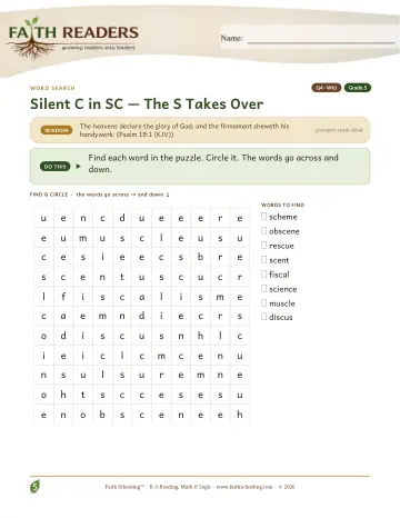 Silent Sc — Word Search (Practice 1)