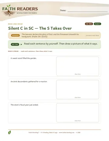 Grade 5 Phonics, Decoding & Spelling Patterns: Silent SC — worksheet preview
