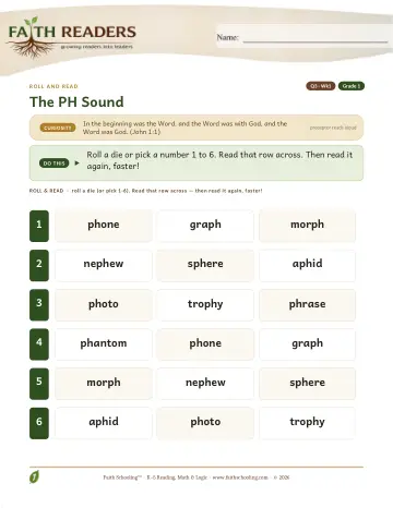 The PH Sound — Roll And Read (Practice 1)